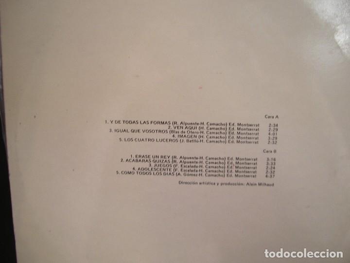 Discos de vinilo: HILARIO CAMACHO- LP. - Foto 2
