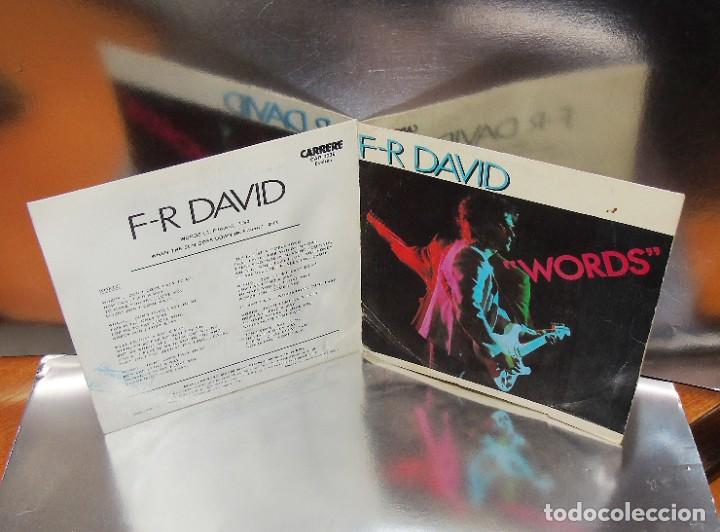 Discos de vinilo: F.R.DAVID -----WORDS & WHEN THE SUN GOES DOWN ----- DISCOTEQUE-----MINT M - Foto 3