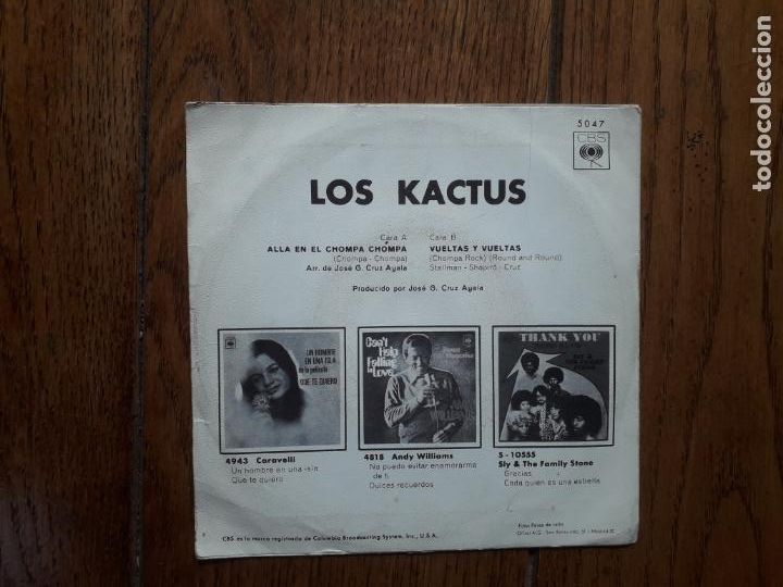 Discos de vinilo: Los kactus - alla en el chompa - chompa + vueltas y vueltas - Foto 2