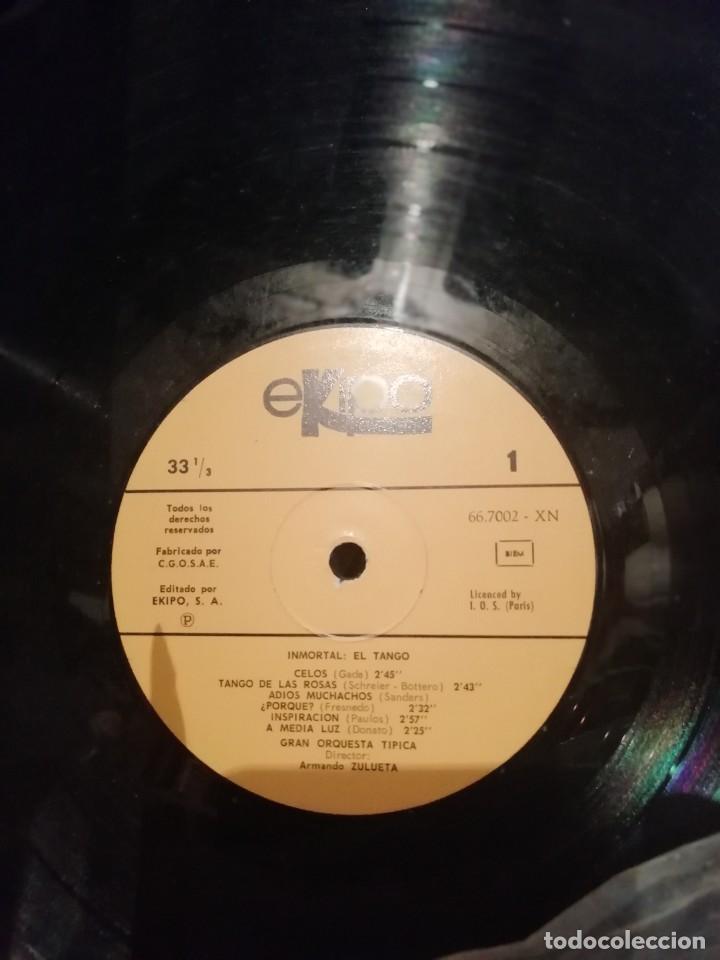 Discos de vinilo: Antiguo disco de Vinilo Inmortal El tango EKIPO - Foto 3