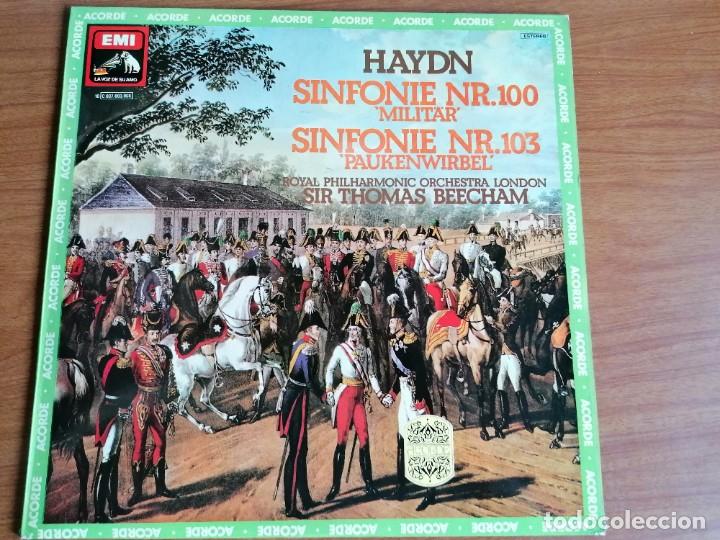 Discos de vinilo: LP HAYDN SINFONIA 100 Y 103 THOMAS BEECHAM - Foto 1
