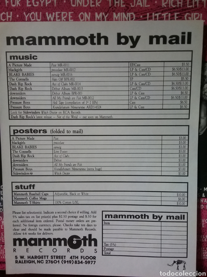 Discos de vinilo: DASH RIP ROCK 1990 MAMMOTH RECORDS Memphis Recorded.Nuevo - Foto 3