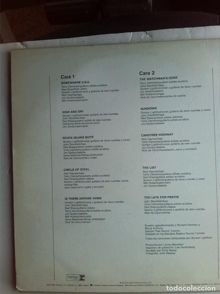 Discos de vinilo: GORDON LIGHTFOOT - SUNDOWN 1984 - Foto 2