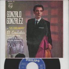 Discos de vinilo: LOTE P-DISCO VINILO SINGLE GONZALO GONZALEZ 1963. Lote 212994925