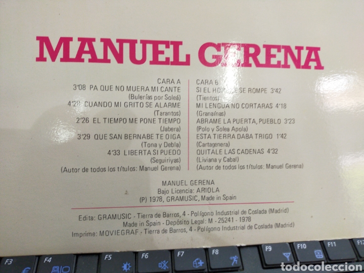 Discos de vinilo: Manuel gerena lp 1978 - Foto 2