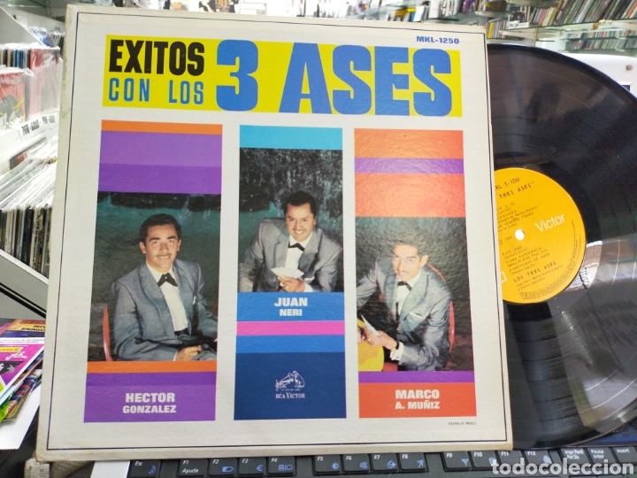 Disques de vinyle: &Eacute;xitos con los 3 ases lp M&eacute;xico