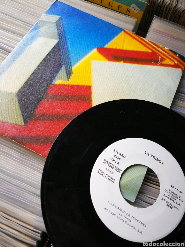 Disques de vinyle: SINGLE INAUGURACI&Oacute; ESTUDIS CENTRAL DE TV3-TELEVISI&Oacute; DE CATALUNYA (LA TRINCA).1986. DIF&Iacute;CIL!