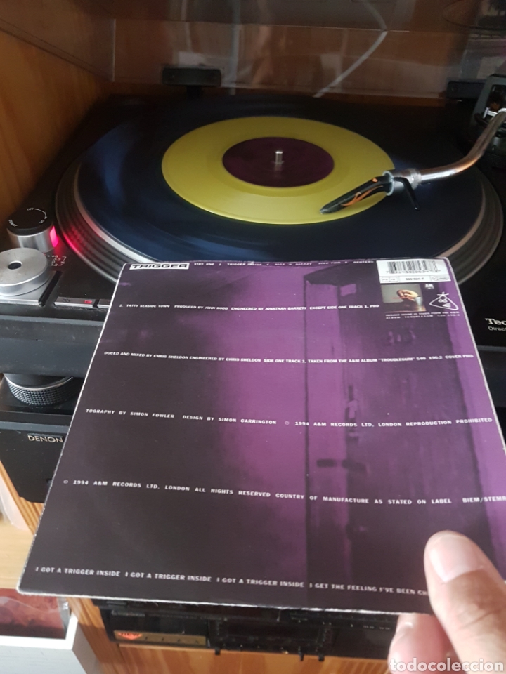 Discos de vinilo: THERAPY? Trigger inside edici&oacute;n limitada 4 track vinilo color amarillo - Foto 2