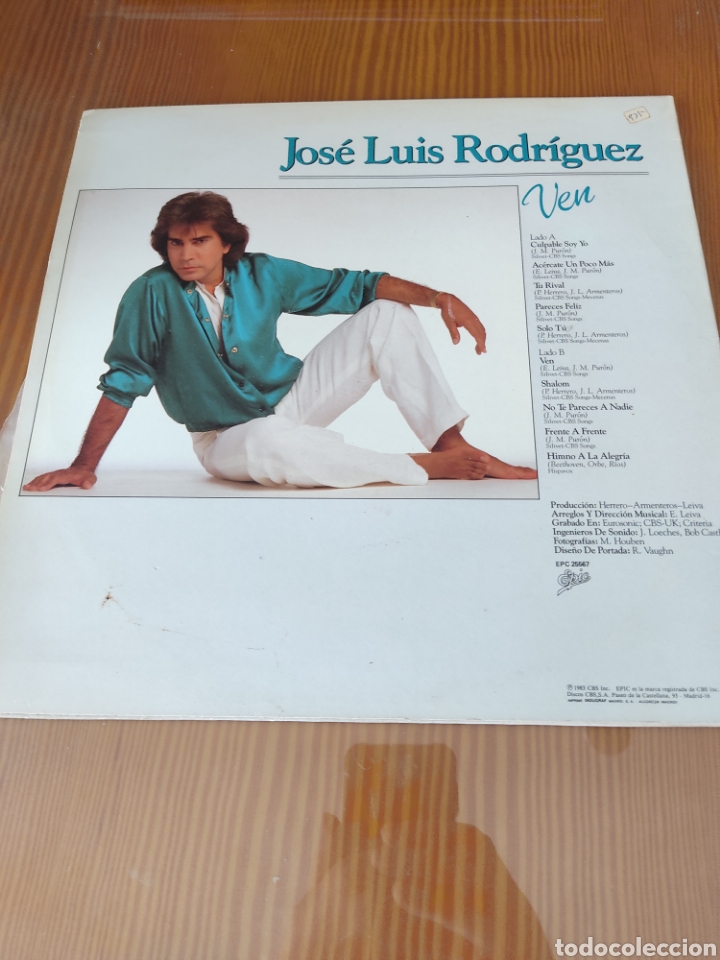 Discos de vinilo: Disco vinilo LP JOSE LUIS RODR&Iacute;GUEZ EL PUMA - Foto 2
