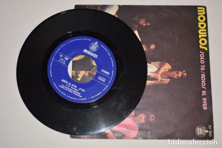 Discos de vinilo: Disco Vinilo Single Los M&oacute;dulos Solo tu Adios al ayer 1971 - Foto 3