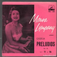 Discos de vinilo: MOURA LYMPANY - PIANO -, EP, PRELUDIOS CHOPIN ... EP DE 1963 RF-4384 , BUEN ESTADO