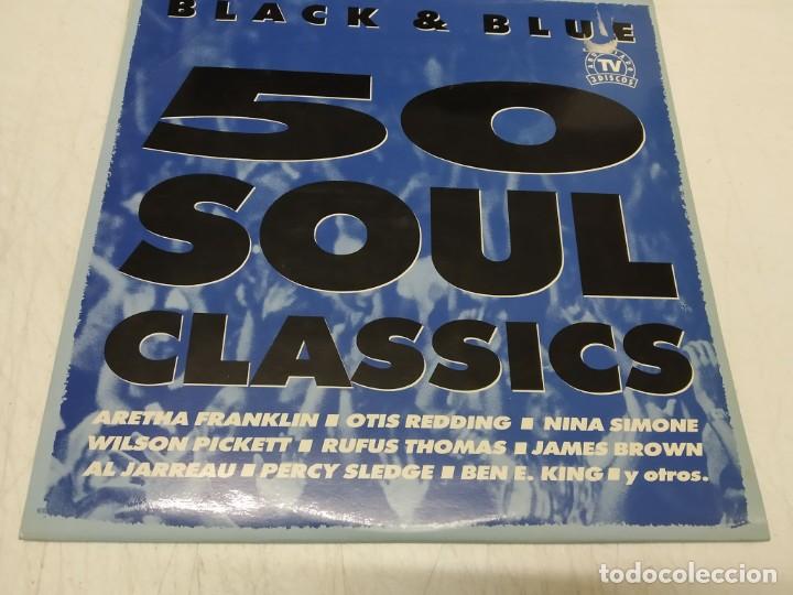 Discos de vinilo: Various - Black & Blue 50 Soul Classics -TRIPLE LP - Foto 1