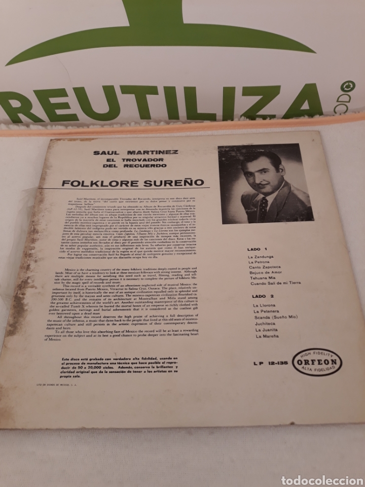 Discos de vinilo: Folklore sure&ntilde;o.Saul Martinez. - Foto 2