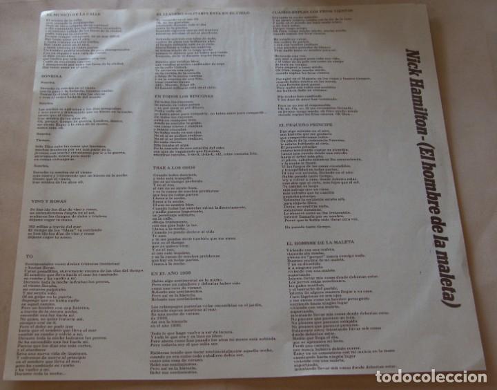 Discos de vinilo: Nick Hamilton &lrm;&ndash; Suitcase Man-- PICAP 1984 - Foto 4