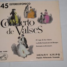 Discos de vinilo: DISCO VINILO SINGLE CONCIERTO DE VALSES TCHAIKOVSKY HENRY KRIPS ORQUESTA PHILARMONICA PROMENADE 1963