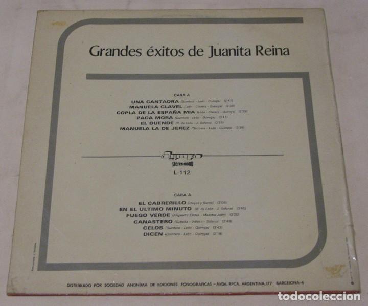 Discos de vinilo: JUANITA REINA - EXITOS DE - OLYMPO 1973 - Foto 2