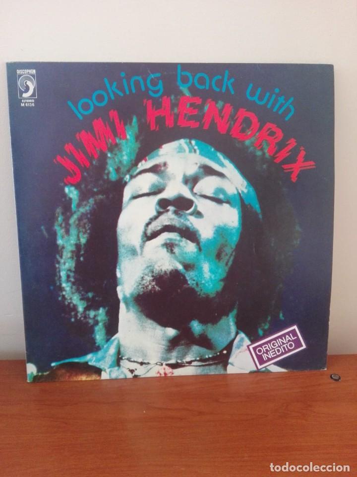 Discos de vinilo: JIMI HENDRIX .- LOOKING BACK WITH - LP DISCOPHON 1981 - Foto 1
