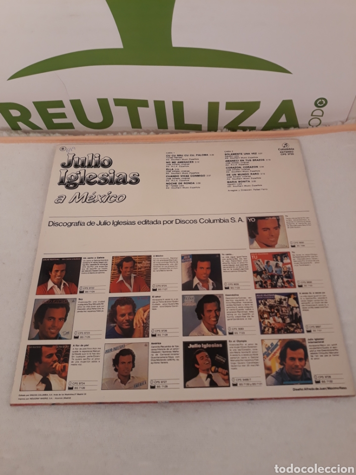 Discos de vinilo: Julio iglesias.a mexico.Lp - Foto 2