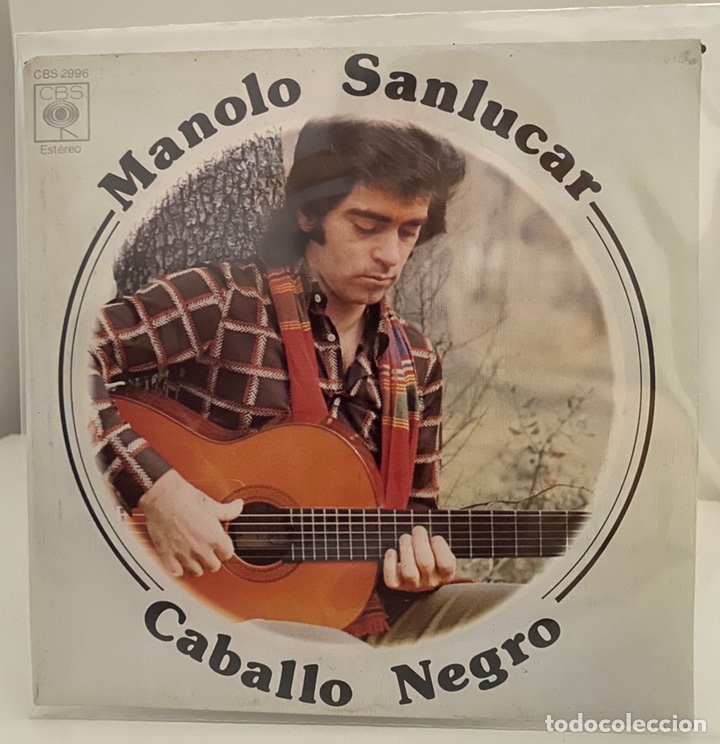 Discos de vinilo: MANOLO SANLUCAR-CABALLO NEGRO/LOS FANTASMAS DE LA GUERRA/SINGLE 1975 CBS,ESPA&Ntilde;A.