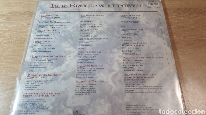 Discos de vinilo: JACK BRUCE WILLPOWER DOBLE LP BAJISTA,DE CREAM - Foto 2