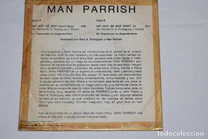 Discos de vinilo: Disco Vinilo Single Man Parrish Hip hop, be bop 1983 - Foto 2