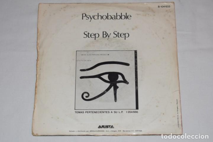 Discos de vinilo: Disco Vinilo Single The Alan Parsons Project Phichobabble Step by step 1982 - Foto 2