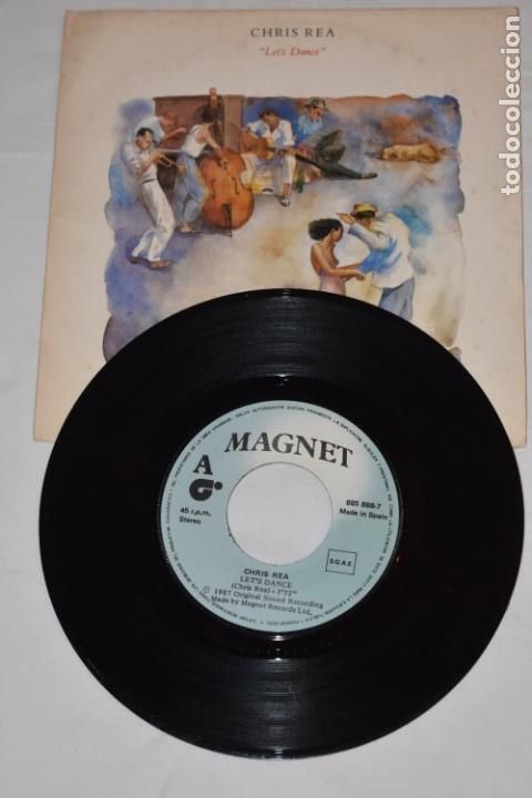 Discos de vinilo: Disco Vinilo Single Chris Rea Let&uml;s dance 1987 - Foto 3