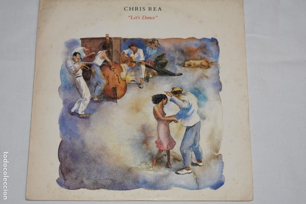 Discos de vinilo: Disco Vinilo Single Chris Rea Let&uml;s dance 1987 - Foto 1