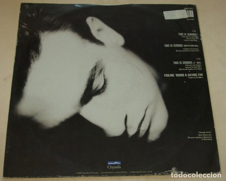 Discos de vinilo: TONY STONE - THIS IS SERIOUS - 1988 - Foto 2
