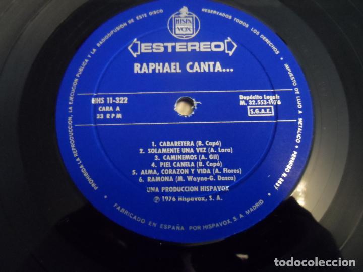 Discos de vinilo: RAPHAEL - RAPHAEL CANTA... CABARETERA, SOLAMENTE UNA VEZ, ANSIEDAD, PERFIDIA, PIEL CANELA, ETC - Foto 3