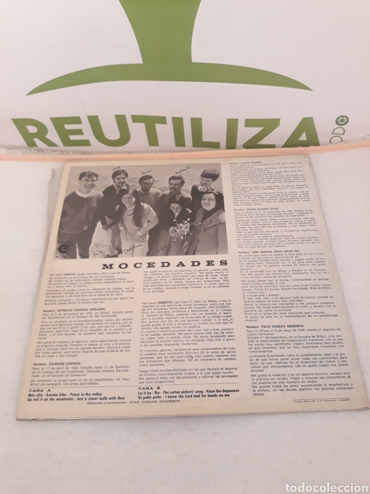 Discos de vinilo: Mocedades.Mas all&aacute;.Lp. - Foto 2