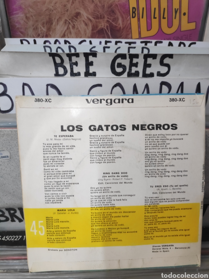 Discos de vinilo: Los gatos negros t&uacute; eres eso - Foto 2