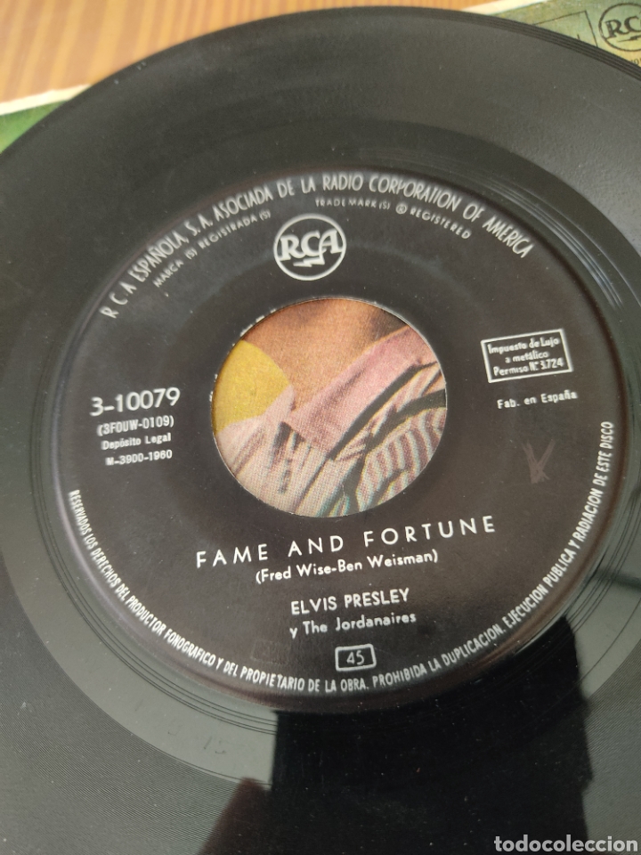 Discos de vinilo: Raro disco de vinilo single de ELVIS PRESLEY - Foto 4