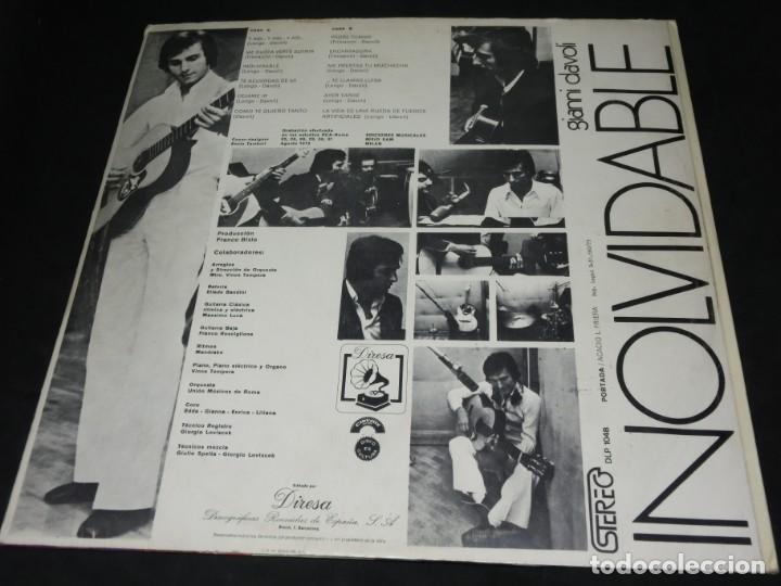 Discos de vinilo: LP - GIANNI DAVOLI - INOLVIDABLE - 1973 - Foto 2