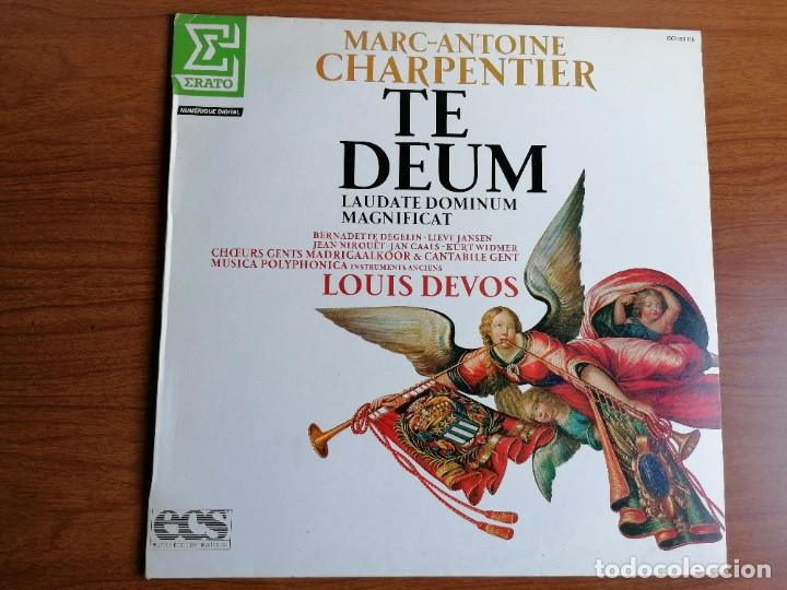 Discos de vinilo: LP Marc-Antoine Charpentier Te Deum, Louis Devos - Foto 1