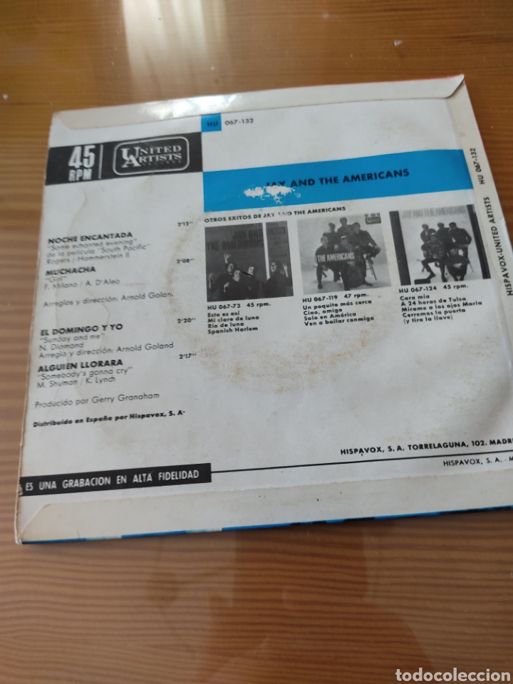 Discos de vinilo: Disco vinilo single JAY AND THE AMERICANS - Foto 2