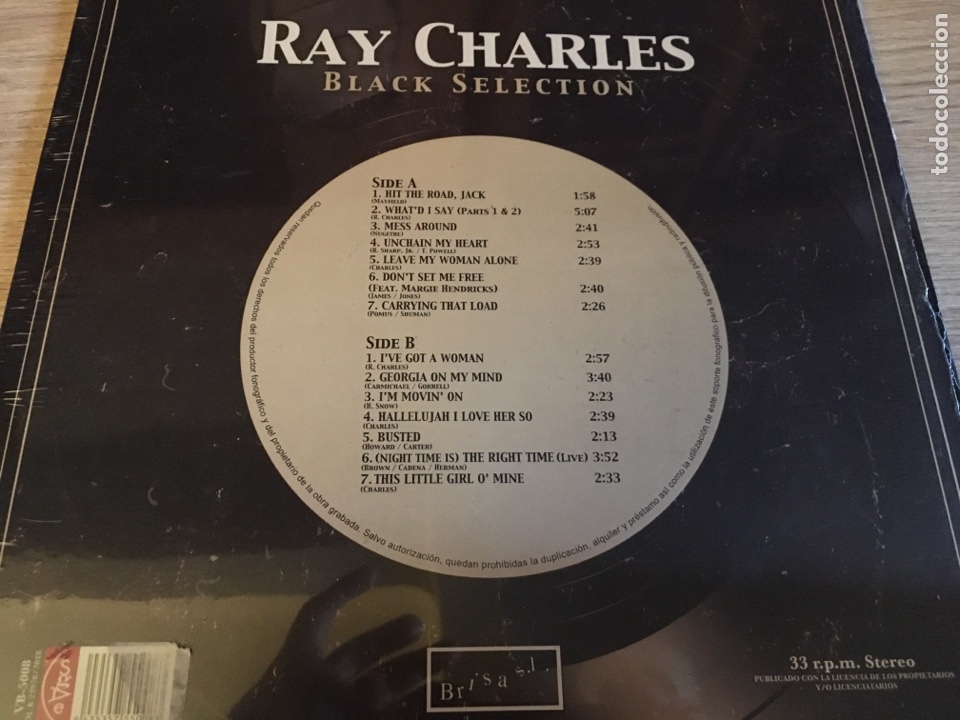 Discos de vinilo: Ray Charles - black selection lp vinilo - Foto 2