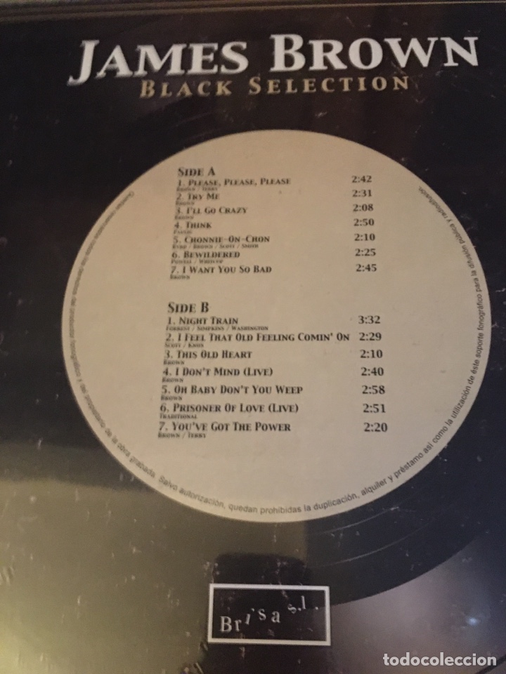 Discos de vinilo: James brown - black selection lp vinilo - Foto 2