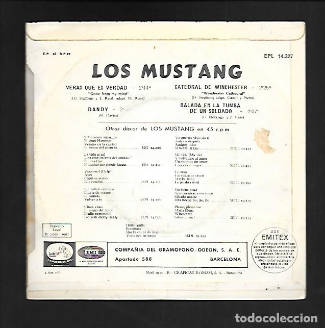 Discos de vinilo: LOS MUSTANG CATEDRAL DE WINCHESTER, EMI- ODEON EPL 14.327 - Foto 2