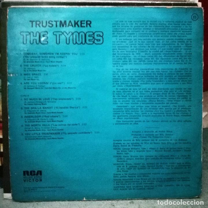 Discos de vinilo: The Tymes &ndash; Trustmaker LP, Spain 1974 - Foto 2