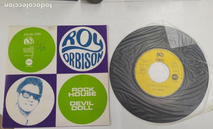 Discos de vinilo: SINGLE DISCO VINILO ROY ORBISON ROCK HOUSE DEVIL DOLL - Foto 1