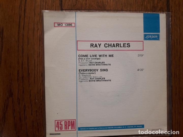 Discos de vinilo: Ray Charles - come live with me + everybody sing - Foto 2