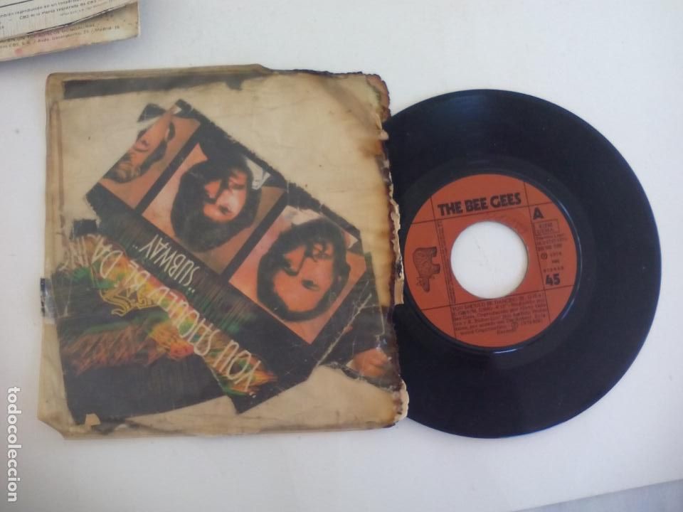 Discos de vinilo: THE BEE GEES-SINGLE YOU SHOULD BE DANCING 1976 SINGLE VINILO