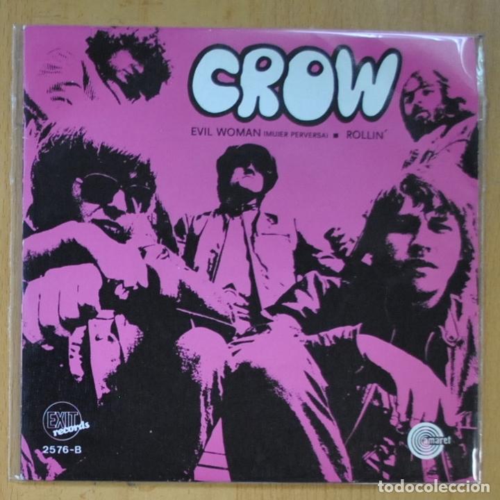 Discos de vinilo: CROW - EVIL WOMAN / ROLLIN&acute; - SINGLE - Foto 1