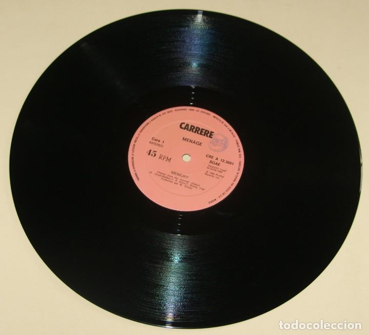 Discos de vinilo: MENAGE - MEMORY - CBS 1983 - Foto 3