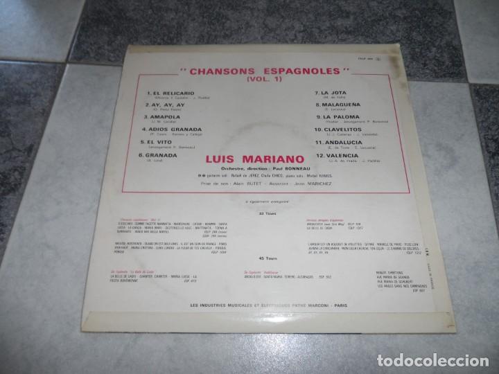 Discos de vinilo: LUIS MARIANO CHANSONS ESPAGNOLES - Foto 3