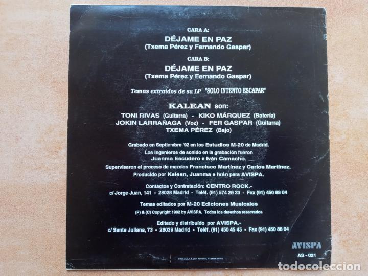 Discos de vinilo: Kalean- dejame en paz- single avispa 1992 - Foto 2