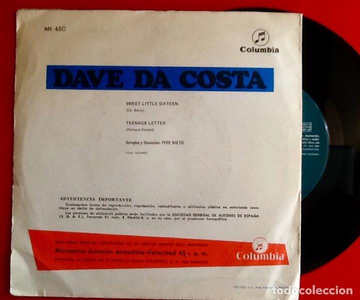 Discos de vinilo: DAVE DACOSTA. 1968. ENVIO CERTIFICADO INCLUIDO. - Foto 2