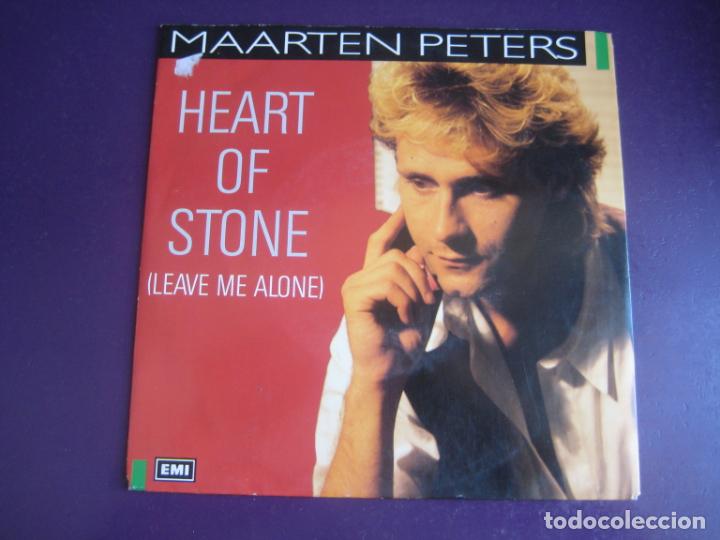 Dischi in vinile: Maarten Peters &lrm;&ndash; Heart Of Stone (Leave Me Alone) +1 Sg EMI 1989 - POP ROCK 80'S - SIN USO