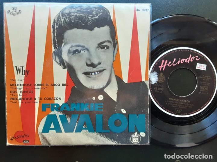 Discos de vinilo: EP FRANKIE AVALON, WHY,, SWINGIN ON A RAINBOW, TWO FOOLS +1 - Foto 1